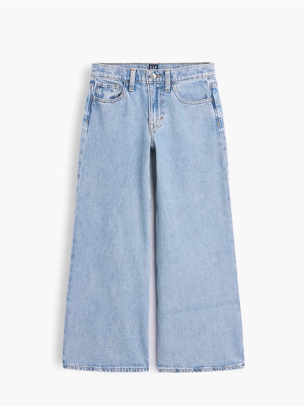 GAP Girls Low Rise Baggy Denim Jeans in Light Wash